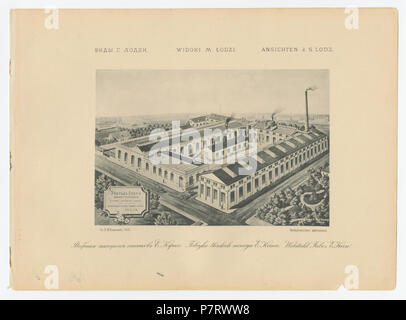 410 Bronisław Wilkoszewski, "Widoki m. Łodzi" - Fabryka Maszyn Kerna Tkackich E. Stockfoto