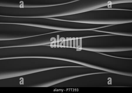 Schönen format Poster mit glatten grauen Wellen abstrakt Hintergrund mit grau-Tonarten, viel kopieren Raum und elegantem Design. Stockfoto