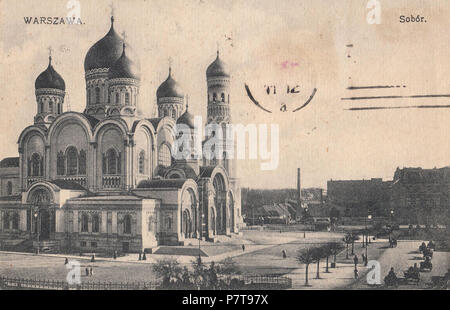 349 Sobór Św. Aleksandra Newskiego w Warszawie przed 1916 Stockfoto