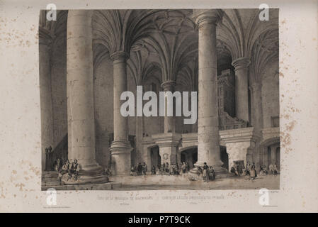 3 1850, España artística y monumental, Vistas y Descripción de los Sitios y monumentos más Honoratioren de España, Vol 3, Coro de La Parroquia de Santa María de Tolosa Stockfoto