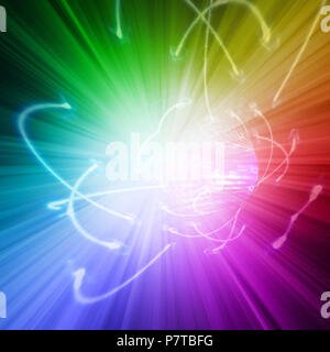 Abstrakte Technologie 3D-Rendering Stockfoto