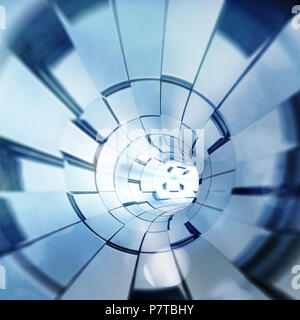 Blau abstrakte Form futuristische Formen Stockfoto