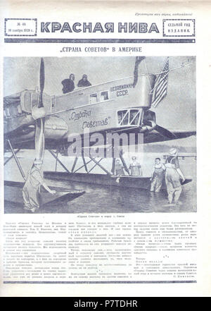 '' 46, 10 1929. 10. November 1929 327 Rot Niva -1929-46 Stockfoto