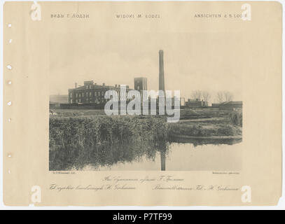 410 Bronisław Wilkoszewski, "Widoki m. Łodzi"-Fab. Grohmana -2096-20 Wyrobów Bawełnianych H. Stockfoto