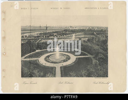 410 Bronisław Wilkoszewski, "Widoki m. Łodzi" - Park Hellenów -2096-2 Stockfoto