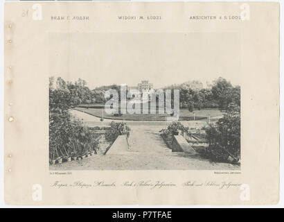 410 Bronisław Wilkoszewski, "Widoki m. Łodzi" - Park i Pałac w Julianowie -2096-10 Stockfoto