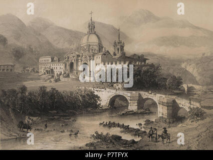 3 1850, España artística y monumental, Vistas y Descripción de los Sitios y monumentos más Honoratioren de España, Vol 3, San Ignacio de Loyola de Guipúzcoa (7/8) Stockfoto