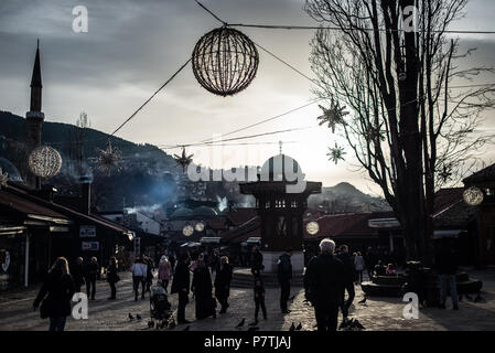 Sebilj Brunnen, Altstadt von Sarajevo, Bosnien und Herzegowina Stockfoto