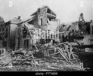 / Srpski: 06. 04. 1941. 1941. April 1941 53 Bombardovanje Beograda 84 Stockfoto