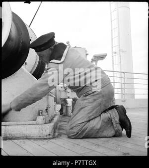 75 CH-NB - Nordatlantik - Schiffsüberfahrt - Annemarie Schwarzenbach - SLA-Schwarzenbach-A SSL-100-022 Stockfoto