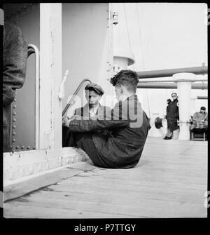 75 CH-NB - Nordatlantik - Schiffsüberfahrt - Annemarie Schwarzenbach - SLA-Schwarzenbach-A SSL-100-029 Stockfoto