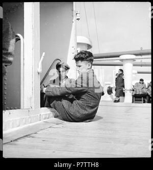 75 CH-NB - Nordatlantik - Schiffsüberfahrt - Annemarie Schwarzenbach - SLA-Schwarzenbach-A SSL-100-030 Stockfoto