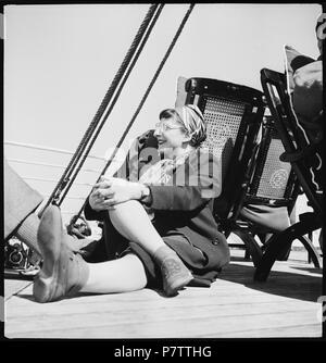 75 CH-NB - Nordatlantik - Schiffsüberfahrt - Annemarie Schwarzenbach - SLA-Schwarzenbach-A SSL-100-042 Stockfoto