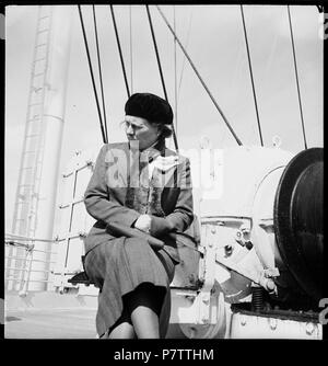 75 CH-NB - Nordatlantik - Schiffsüberfahrt - Annemarie Schwarzenbach - SLA-Schwarzenbach-A SSL-100-046 Stockfoto