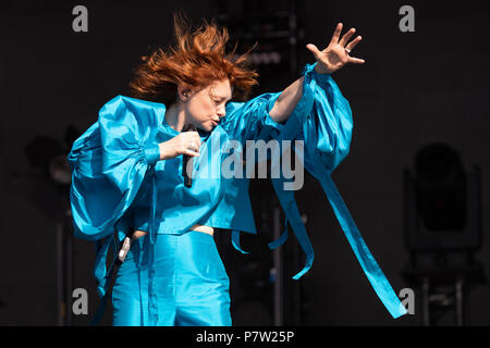 Hyde Park, UK. 7 Uhr Juli 2018 Hubert von Goisern auf Britische Sommerzeit, mit Alison Goldfrapp, Großbritannien. Hyde Park London durchführen. © / alamy Leben Nachrichten Stockfoto