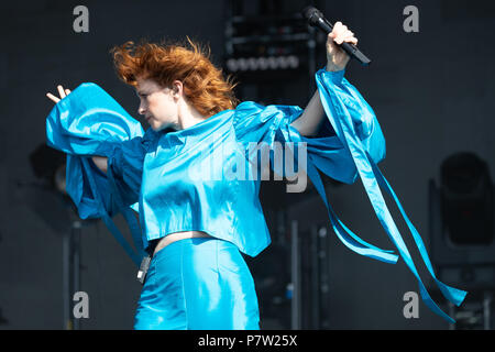 Hyde Park, UK. 7 Uhr Juli 2018 Hubert von Goisern auf Britische Sommerzeit, mit Alison Goldfrapp, Großbritannien. Hyde Park London durchführen. © / alamy Leben Nachrichten Stockfoto