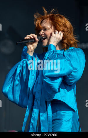 Hyde Park, UK. 7 Uhr Juli 2018 Hubert von Goisern auf Britische Sommerzeit, mit Alison Goldfrapp, Großbritannien. Hyde Park London durchführen. © / alamy Leben Nachrichten Stockfoto