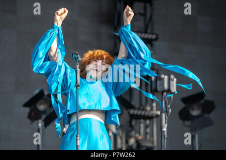 Hyde Park, UK. 7 Uhr Juli 2018 Hubert von Goisern auf Britische Sommerzeit, mit Alison Goldfrapp, Großbritannien. Hyde Park London durchführen. © / alamy Leben Nachrichten Stockfoto