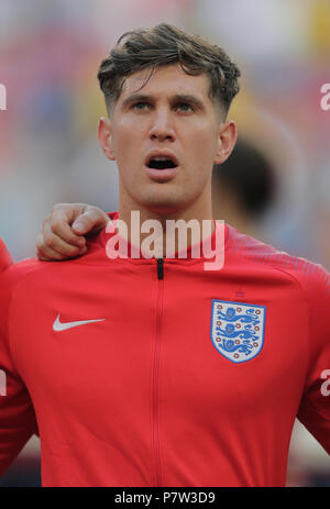 Moskau, Russland. 07 Juli, 2018. John Steine ENGLAND SCHWEDEN V England, 2018 FIFA WORLD CUP RUSSLAND, 07. Juli 2018 GBC9437 Schweden v England 2018 FIFA WM Stadion Spartak Moskau Russland STRENG REDAKTIONELLE VERWENDUNG NUR. Wenn der Spieler/Spieler in diesem Bild dargestellt ist/Spielen für einen englischen Club oder das England National Team. Dann ist dieses Bild darf nur für redaktionelle Zwecke verwendet werden. Keine kommerzielle Nutzung. Credit: Allstar Bildarchiv/Alamy leben Nachrichten Stockfoto