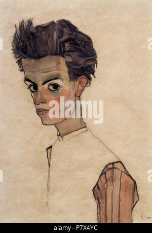 . Selbstportrait 1910 142 Egon Schiele 075 Stockfoto