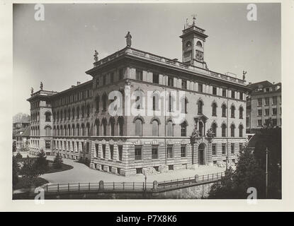 Gesamtansicht von Südwesten. 151 ETH-BIB-Zürich, ETH Zürich, Altes Physikgebäude-Ans 00166 Stockfoto