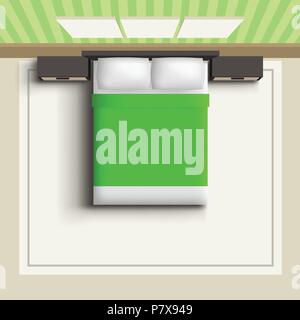 Ansicht von oben Schlafzimmer Stock Vektor