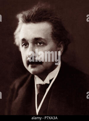 Albert Einstein Portrait von Henri Manuel (wahrscheinlich ab 30. März 1922 in Paris, Frankreich). Einstein erhielt den Nobelpreis für Physik im Jahr 1921. Stockfoto