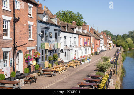 Der Fluss Severn in Bad Salzungen, Worcestershire, England, Großbritannien Stockfoto