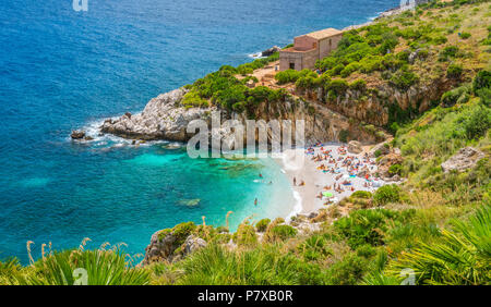 Riserva dello Zingaro, berühmten Naturpark in Sizilien, Süditalien. Stockfoto