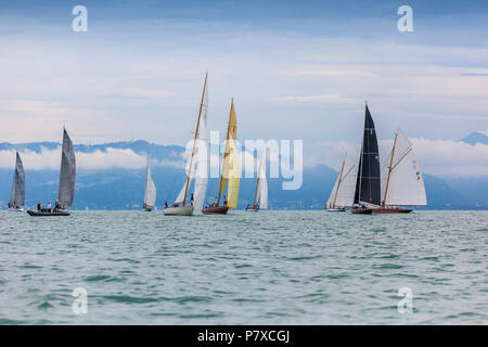 DEU; Deutschland, Langenargen, 03.07.2018: 8 Herr Wm 2018, Yacht Club Langenargen, Bodensee. Stockfoto