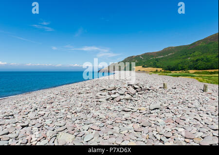 Bossington Strand Porlock Bay, Exmoor Küste, Somerset Stockfoto