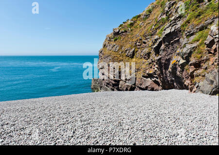 Bossington Strand Porlock Bay, Exmoor Küste, Somerset Stockfoto