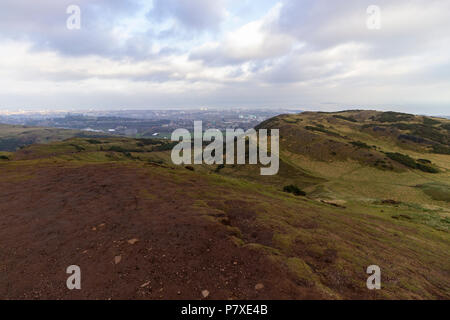 Das Hintergrundbild der Park von Holyrood in Edinburgh, Schottland. Stockfoto