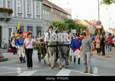 Beer Festival Parade in Karlovac/Kroatien Stockfoto