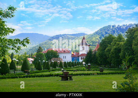 Chisinau, Moldawien vom 29. Juni 2018: Kloster Sambata de Sus-orthodoxe Kloster aus Rumänien im Dorf Sambata de Sus, Brasov County. Buil Stockfoto