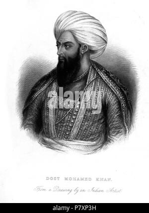 Dost Mohammad Khan (Paschtu:, Dezember 23, 1793 - Juni 9, 1863). 1860 135 Dost Mohammed Khan Stockfoto