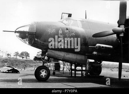 387 Bombardierung Gruppe-Crew von Martin B-26 MARAUDER fünf von fünf Jahren. Stockfoto