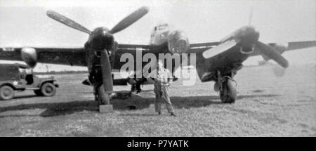 492 d Bombardierung Gruppe schwarz lackiert De Havilland DH 98 Mosquito. Stockfoto