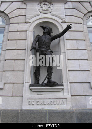 Englisch: Statue des Charles-Michel de Salaberry am Parlamentsgebäude in Québec, Kanada. Skulptur: 1894 Foto: 2010-07-16 88 Charles Michel de Salaberry Stockfoto