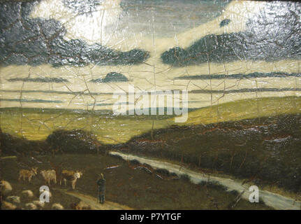 Landschaft von Albert Pinkham Ryder, 1897-1898, Öl auf Leinwand, Metropolitan Museum der Kunst, den Beitritt 52.199. 1897-1898 240 Landschaft von Albert Pinkham Ryder, 1897-1898 Stockfoto