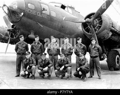 457Th Bombardement Group - B-17 Flying Fortress-Crew. Rose Olive. Stockfoto