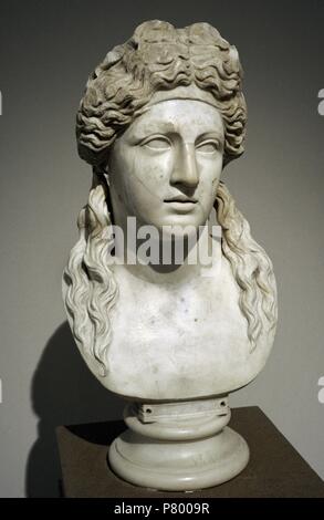 Die so genannte Farnese Dionysos. Römische Kopie oder Überarbeitung eines Originals aus der hellenistischen Zeit. Büste. Nationales Archäologisches Museum, Naples. Italien. Stockfoto