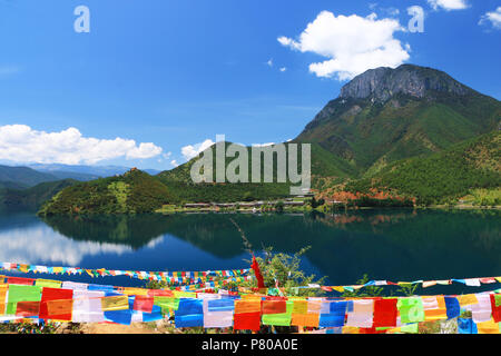 Landschaft der Lugu See in Lijiang, Yunnan, China Stockfoto