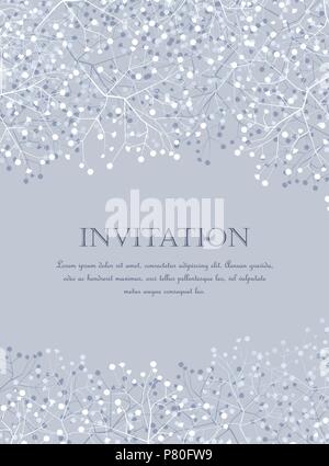 Vector Illustration romantische floral background. Blumenschmuck auf grauem Hintergrund. Stock Vektor