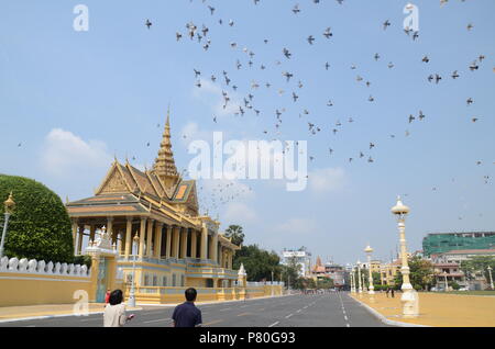 Phnom Penh Anziehung - Palace Stockfoto