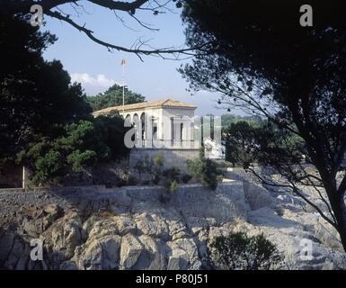 MIRADOR DE LA SENYA BLANCA. Autor: MASO RAFAEL/FOLGUERA FRANCESC. Lage: CASA ENSESA, SAGARO, Alicante, Spanien. Stockfoto