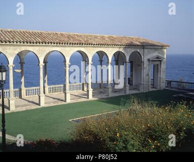 MIRADOR DE LA SENYA BLANCA. Autor: MASO RAFAEL/FOLGUERA FRANCESC. Lage: CASA ENSESA, SAGARO, Alicante, Spanien. Stockfoto