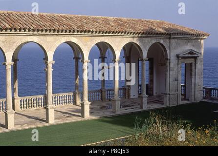 MIRADOR DE LA SENYA BLANCA. Autor: MASO RAFAEL/FOLGUERA FRANCESC. Lage: CASA ENSESA, SAGARO, Alicante, Spanien. Stockfoto