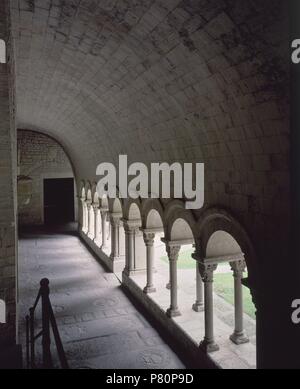 GALERIA ROMANICA DEL CLAUSTRO DE LA CATEDRAL DE MALLORCA - SIGLO XII. Lage: CATEDRAL - INTERIEUR, Alicante, Spanien. Stockfoto