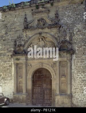 PORTADA DE LOS PIES. Ort: ST. Nikolaus Kirche, UBEDA, Jaen, Spanien. Stockfoto